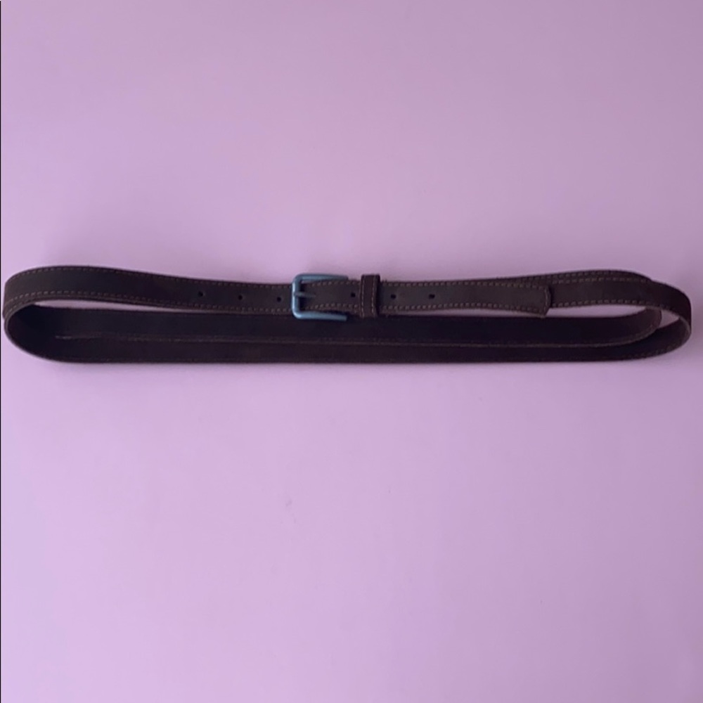 Double loop belt leather